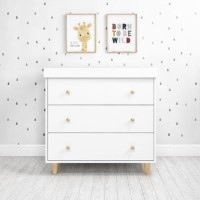 GRADE A1 - White Changing Unit with 3 Storage Drawers - Astelle