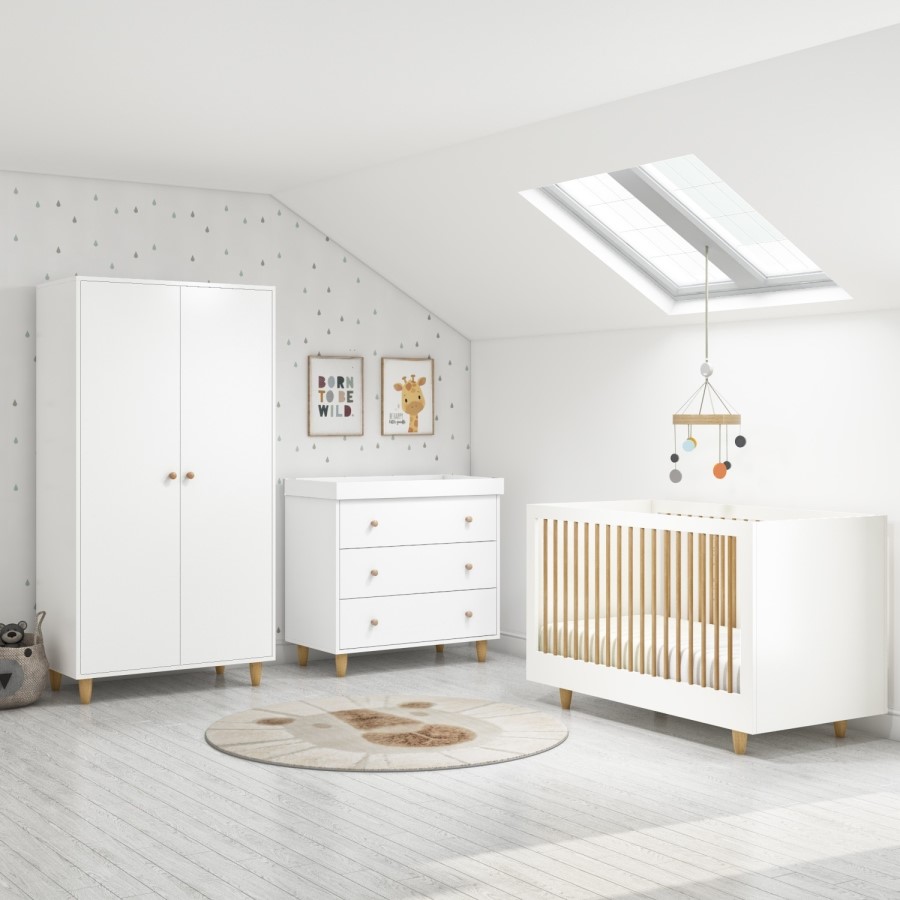 GRADE A1 - White Changing Unit with 3 Storage Drawers - Astelle