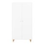 ONLY OPENED - White Scandi Pine Wood Nursery Wardrobe - Astelle