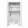 Nursery Wardrobe with Shelves in White and Pine - Astelle
