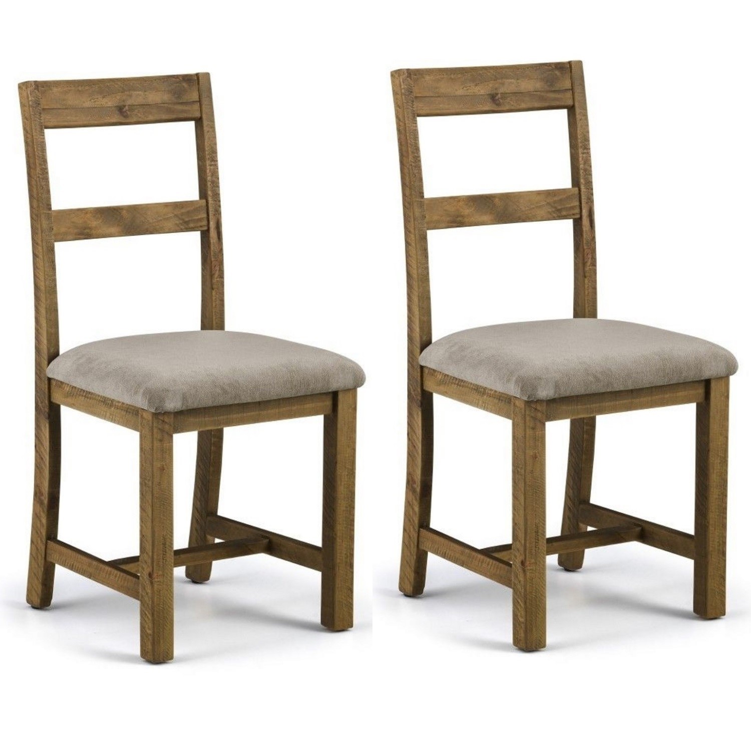 julian bowen aspen pair of rustic dining chairs
