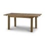 Julian Bowen Aspen Extendable Dining Table in Reclaimed Pine & 6 Brown Brooklyn Faux Leather Chairs