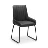 Julian Bowen Aspen Extendable Dining Table in Recalimed Pine &amp; 6 Black Soho Chairs - Industrial