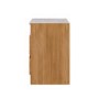 Solid Acacia 2 Drawer Bedside Table with Real Marble Top - Asher