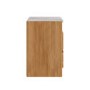 Solid Acacia 2 Drawer Bedside Table with Real Marble Top - Asher