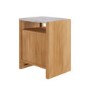 Solid Acacia 2 Drawer Bedside Table with Real Marble Top - Asher