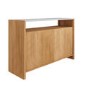 Solid Acacia Chest of 6 Drawers with Real Marble Top - Asher