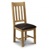 GRADE A1 - Julian Bowen Astoria Pair of Dining Chairs in Waxed Oak