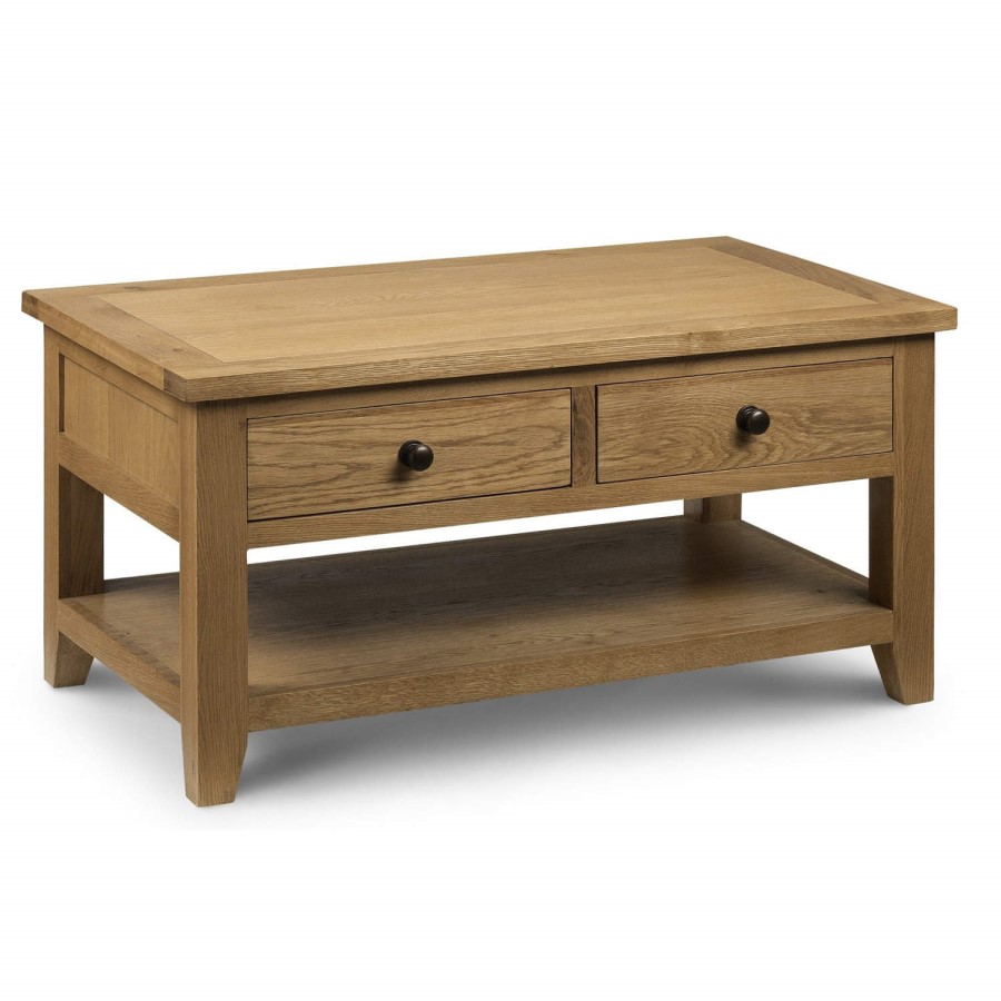 Waxed Oak Coffee Table - Julian Bowen Astoria