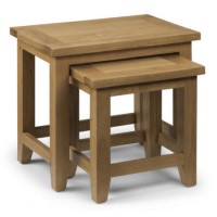 Julian Bowen Astoria Nest of 2 Tables in Waxed Oak 