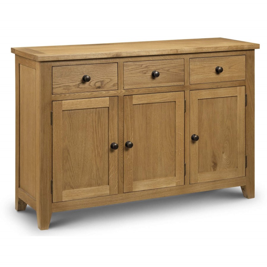 Waxed Oak Sideboard with Storage - Julian Bowen Astoria