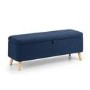 Blanket Box Seat in Navy Blue Fabric - Astrid - Julian Bowen