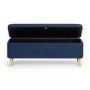 Blanket Box Seat in Navy Blue Fabric - Astrid - Julian Bowen