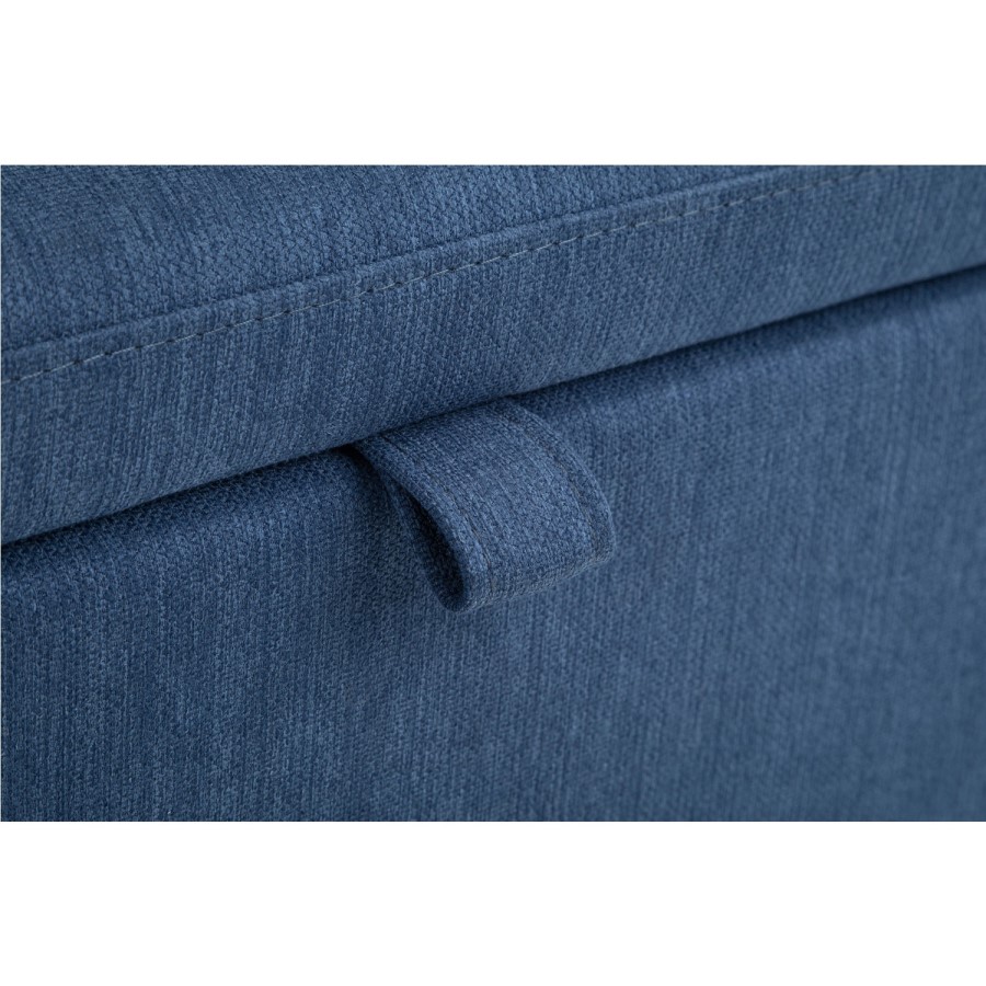 Blanket Box Seat in Navy Blue Fabric - Astrid - Julian Bowen