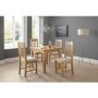 Oak Flip Top Dining Table with 4 Oak Dining Chairs - Julian Bowen