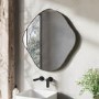 Pebble Brass Backlit Heated Bathroom Mirror with Lights 760 x 800mm - Aster