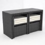 Astoria 5 Piece Garden Dining Set in Black Wicker Rattan