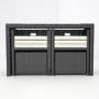 Astoria 5 Piece Garden Dining Set in Black Wicker Rattan