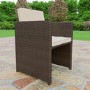 Astoria 5 Piece Garden Dining Set in Brown Wicker Rattan