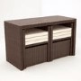 Astoria 5 Piece Garden Dining Set in Brown Wicker Rattan