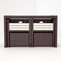 Astoria 5 Piece Garden Dining Set in Brown Wicker Rattan