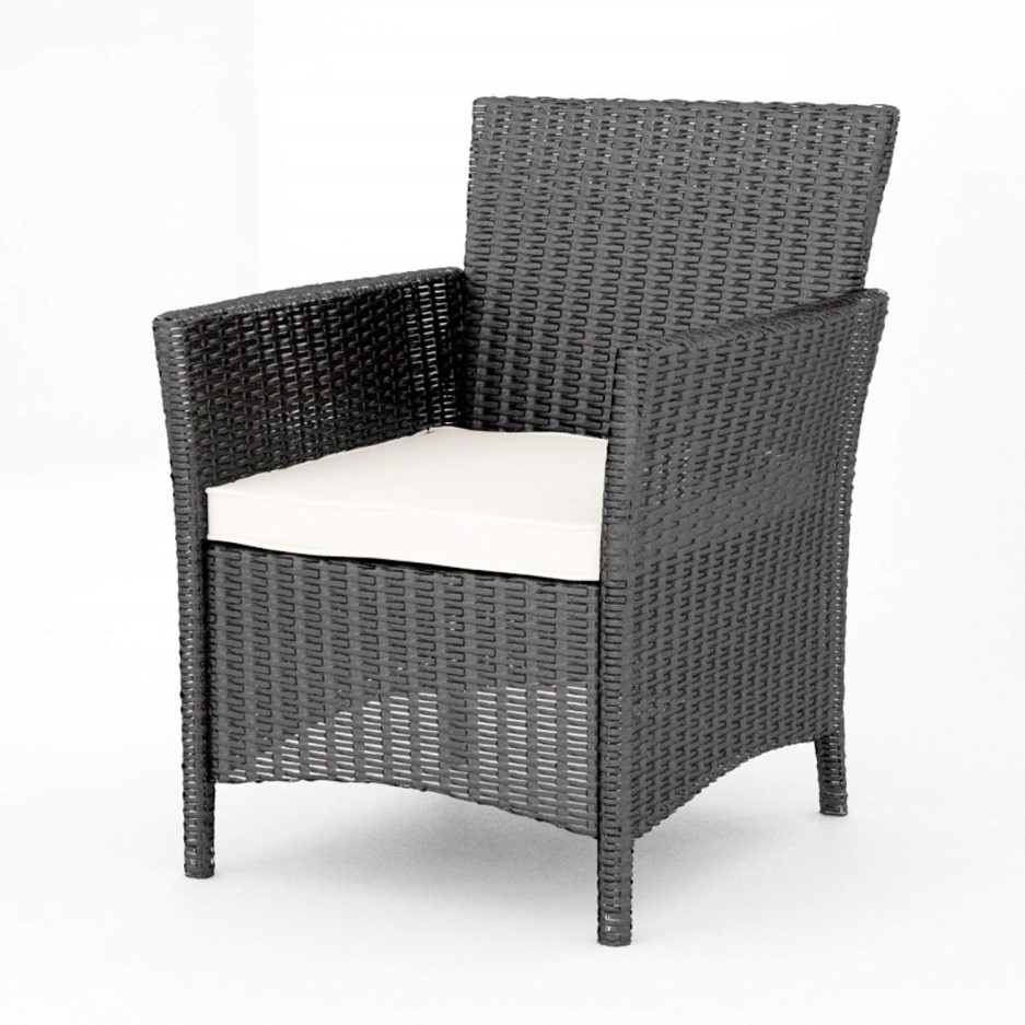 Astoria Outdoor 4 Piece Suite in Black Wicker Rattan Furniture123
