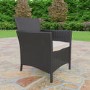 Astoria Outdoor 4 Piece Suite in Black Wicker Rattan