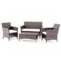 GRADE A1 - Astoria Outdoor 4 Piece Suite in Brown Wicker Rattan