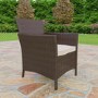 GRADE A1 - Astoria Outdoor 4 Piece Suite in Brown Wicker Rattan