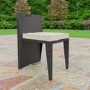 Astoria 3 Piece Garden Dining Set in Black Wicker Rattan