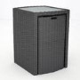 Astoria 3 Piece Garden Dining Set in Black Wicker Rattan