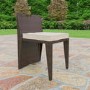 Astoria 3 Piece Garden Dining Set in Brown Wicker Rattan