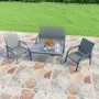 Astoria 4 Piece Outdoor Garden Furniture Suite in Charcoal Grey