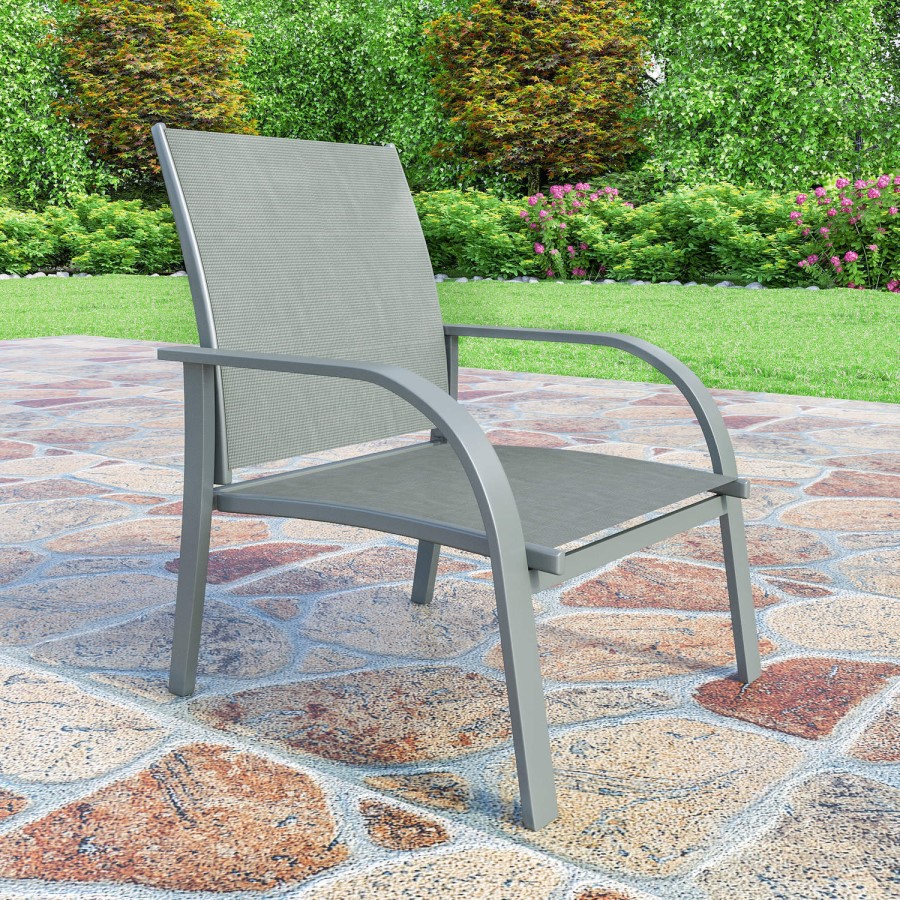 Astoria 4 Piece Outdoor Garden Furniture Suite in Light Grey