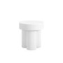 Round White Ribbed side table - Astrid