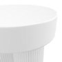 Round White Ribbed side table - Astrid