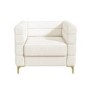 GRADE A2 - Cream Boucle Armchair - Astrid