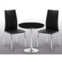 LPD Limited Athena Round High Gloss Dining Set In Black