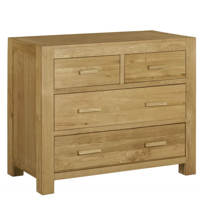 Atlantic Solid Light Oak Chest of Drawers | Furniture123