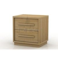 Birlea Furniture Atlanta 2 Drawer Bedside Table in Oak