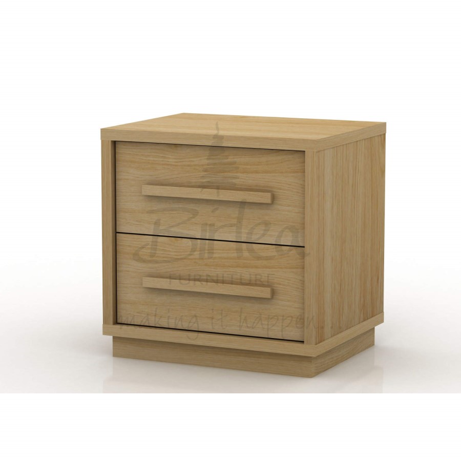 Birlea Furniture Atlanta 2 Drawer Bedside Table in Oak