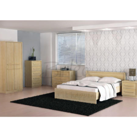 Birlea Furniture Atlanta 2 Drawer Bedside Table in Oak