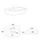 Matt Black Cloakroom Wall Hung Basin 450mm - Atlanta