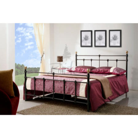 Birlea Furniture Atlas Metal Small Double Bed in Black