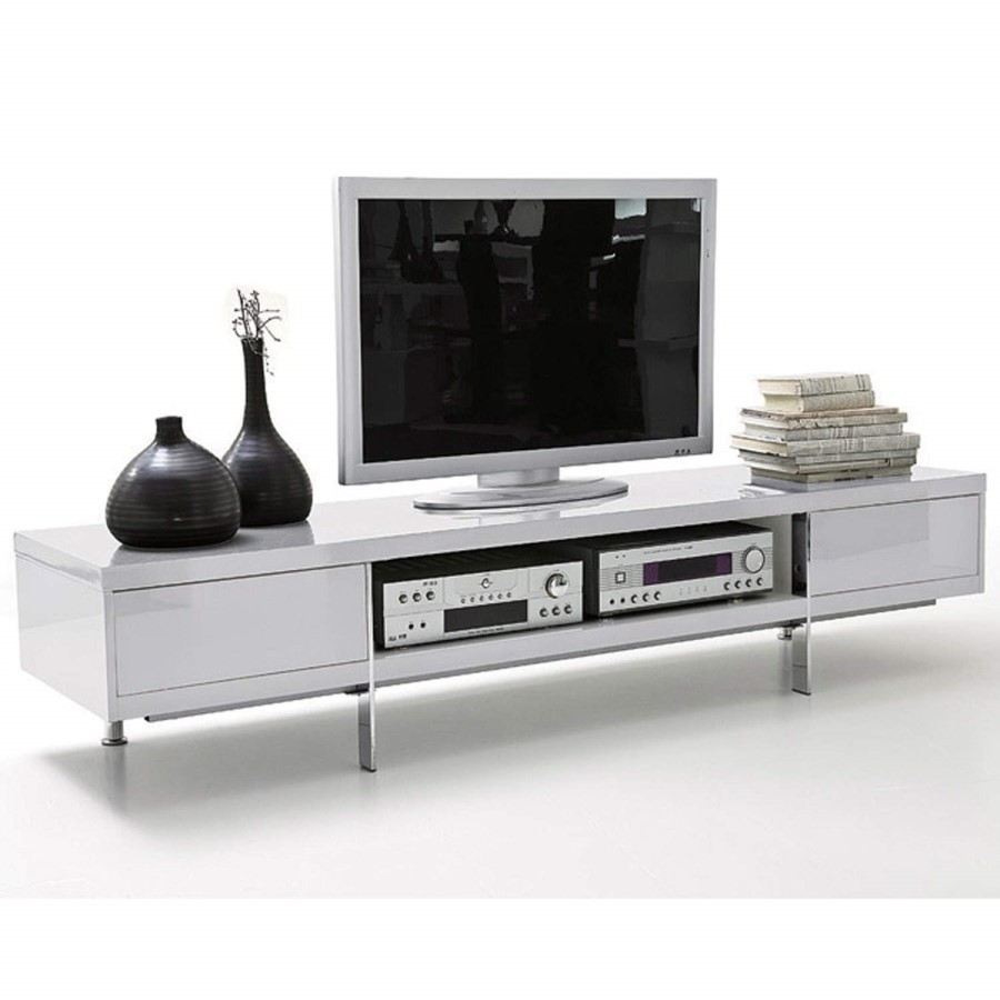 Mayfair White High Gloss TV Unit