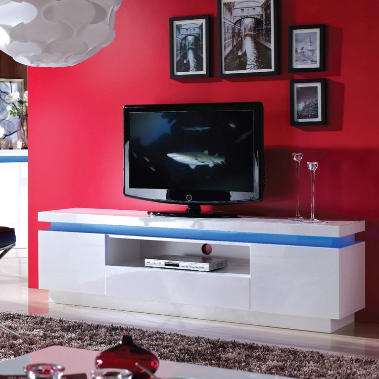 Mayfair Colour Effects White High Gloss TV Unit