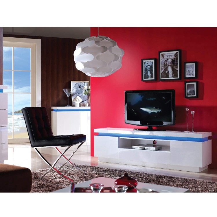 Mayfair Colour Effects White High Gloss TV Unit