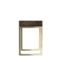 GRADE A1 - Aubrey Walnut 1 Drawer Bedside Table with Gold Trim Legs