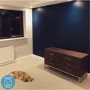 GRADE A2 - Aubrey Walnut 6 Drawer Wide Chest of Drawers with Gold Legs