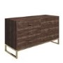 Aubrey Solid Wood TV Unit with Gold Legs & Drawers - TV's up to 60"